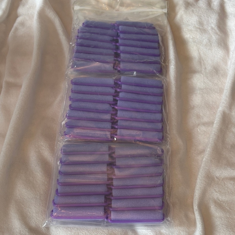 Purple Hair Rollers Set